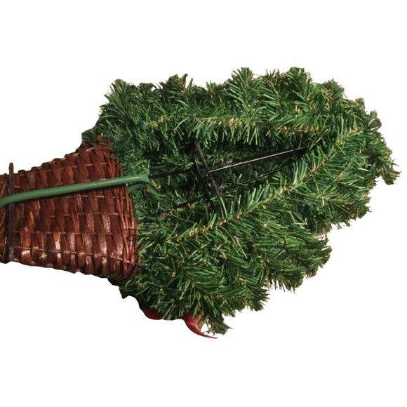 Christmas Wall Tree with Decorations Vintage Hanging Artificial Tree Wall Decor - Picture 3 of 9